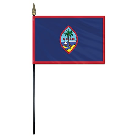 Global Flags Unlimited Guam Stick Flag 4"x6" E Gloss 200764